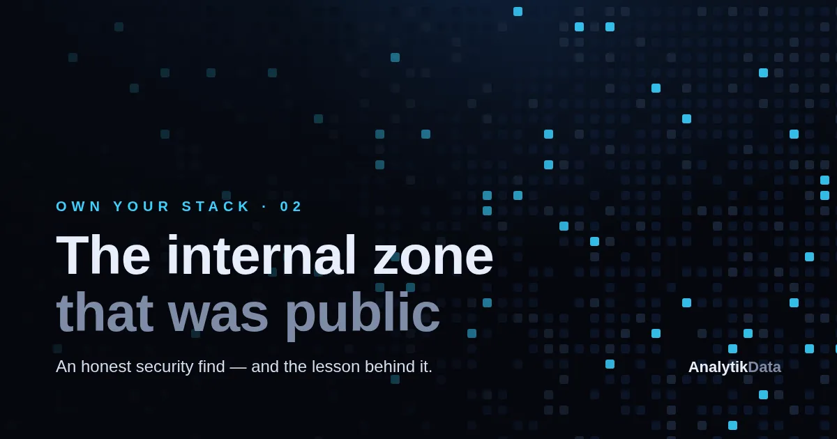 Own Your Stack, part 2 — The internal zone that was public