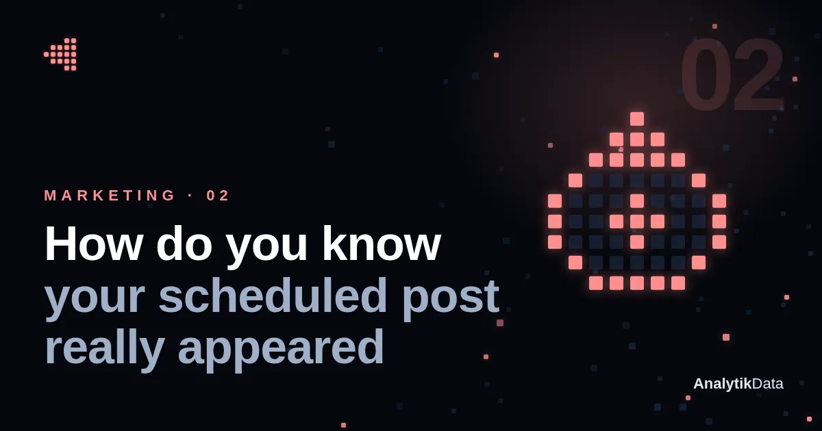 Marketing, part 2 — How do you know your scheduled post really appeared?