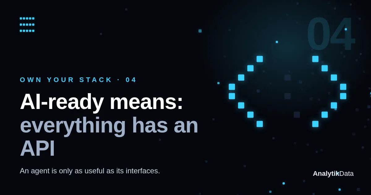 Own Your Stack, part 4 — AI-ready means: everything has an API