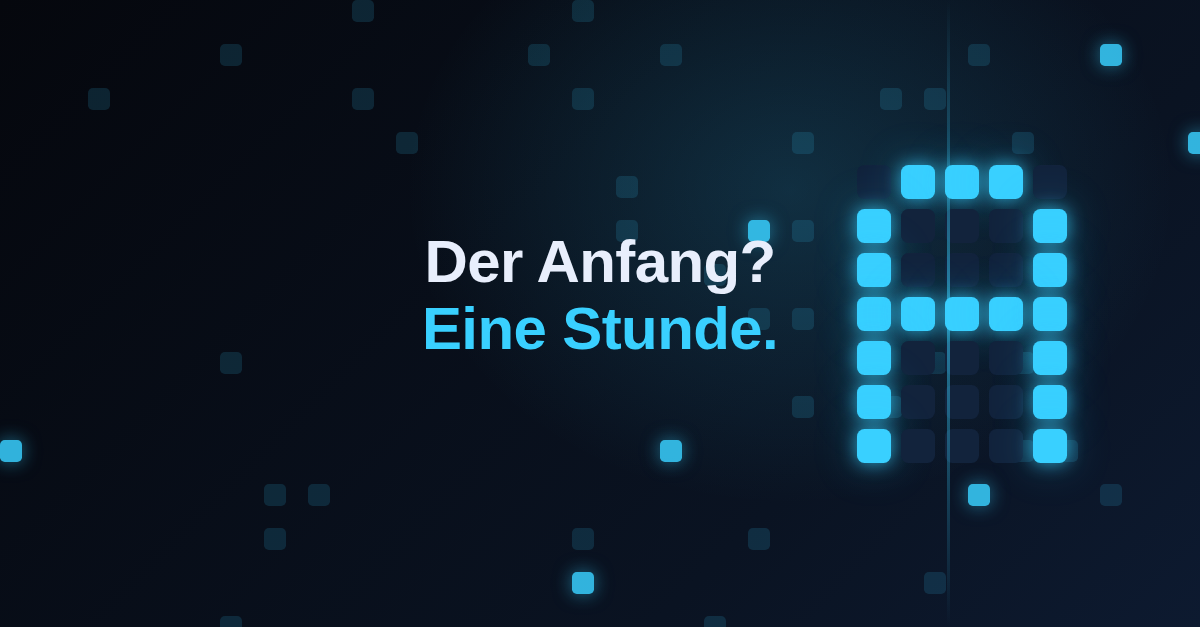Der Anfang? Eine Stunde. — Executive-Post-Artwork