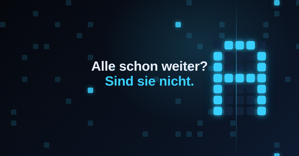 Alle schon weiter? Sind sie nicht. — Executive-Post-Artwork
