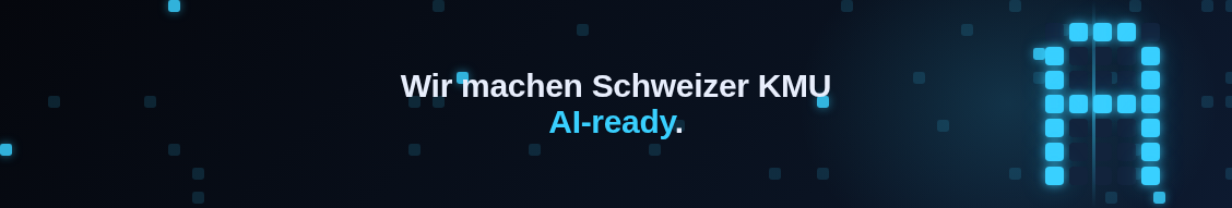 LinkedIn-Unternehmensbanner — Wir machen Schweizer KMU AI-ready