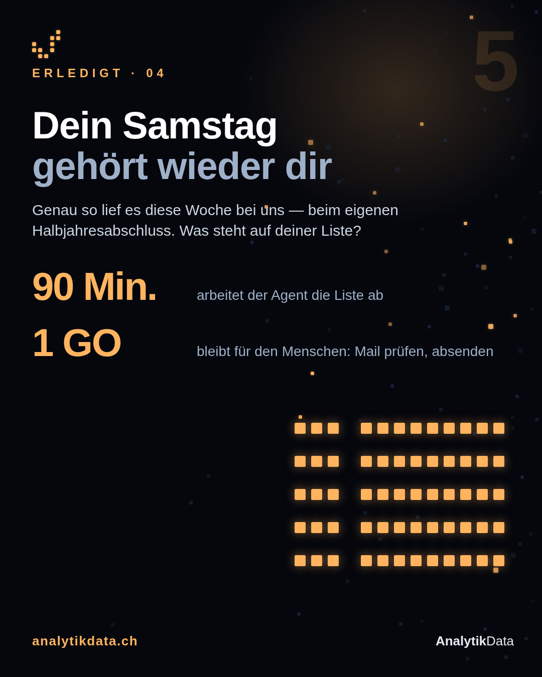 Seite 5: 90 Minuten Agent, ein GO vom Menschen