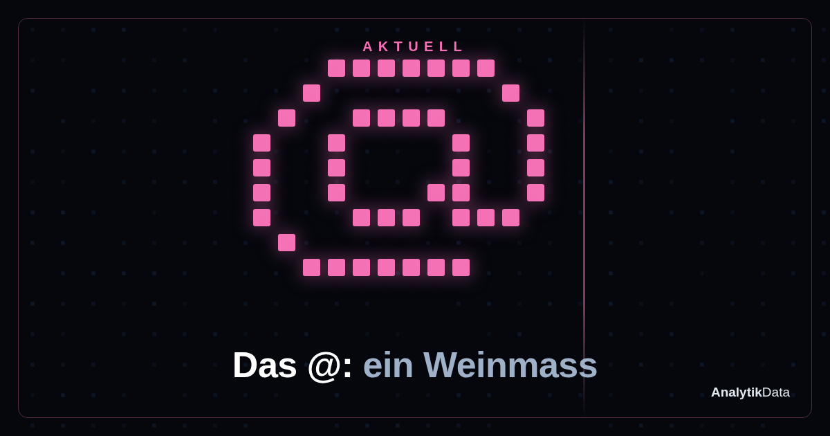 Weisst du, woher das @ in deiner Mailadresse kommt?