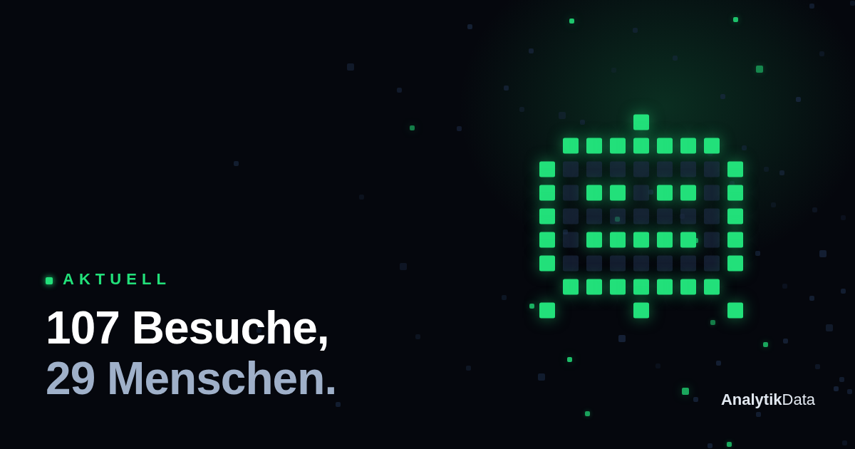 Zwei Drittel unserer «Besucher» waren Maschinen