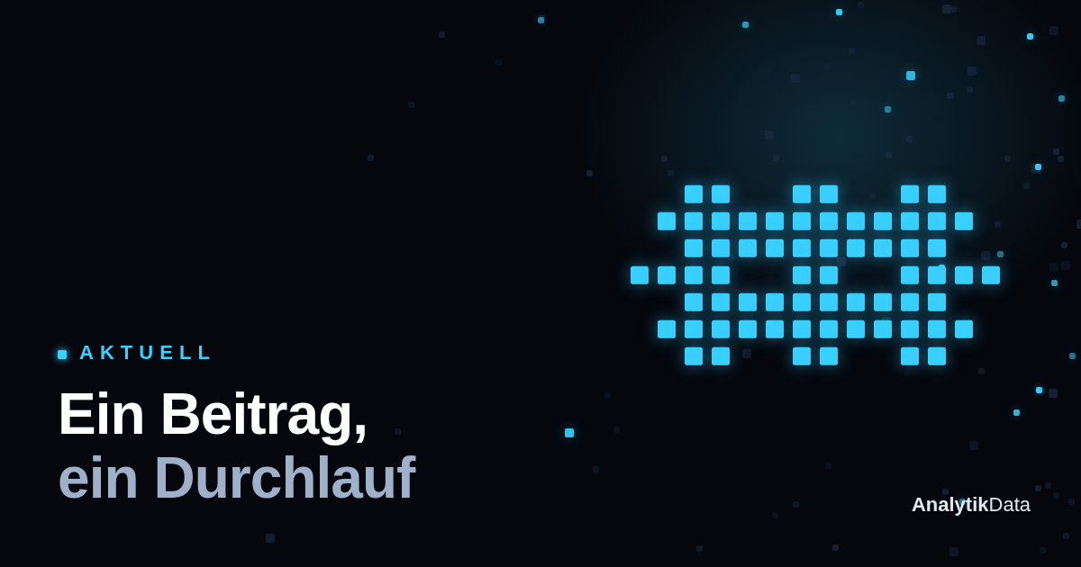 Dot-Matrix-Werk: Ein Beitrag, ein Durchlauf (Querformat A)