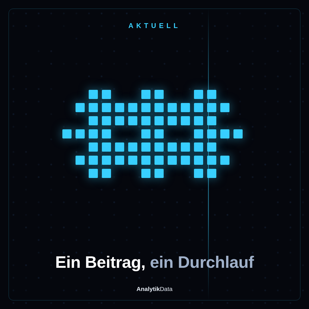 Dot-Matrix-Werk: Ein Beitrag, ein Durchlauf (Quadrat)