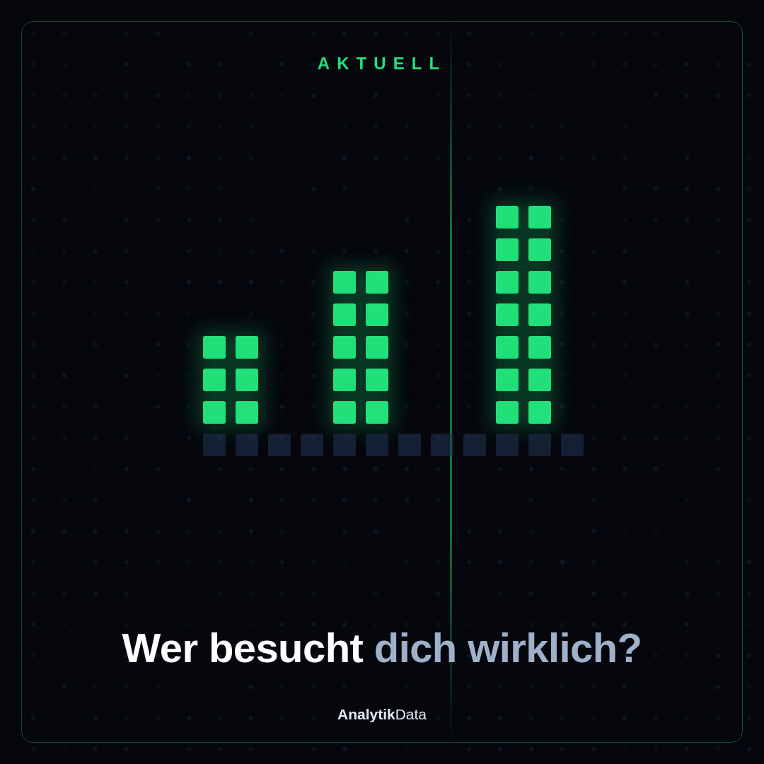 Dot-Matrix-Werk: Wer besucht dich wirklich? (Quadrat)
