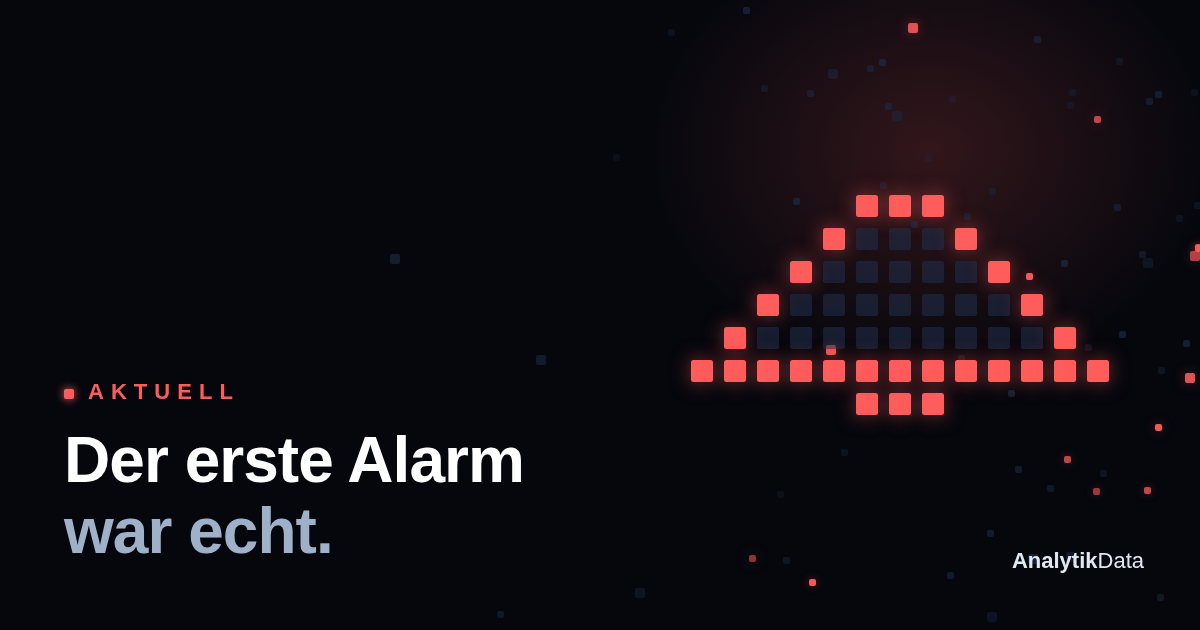 Der erste Alarm kam nach neunzig Sekunden — und war echt