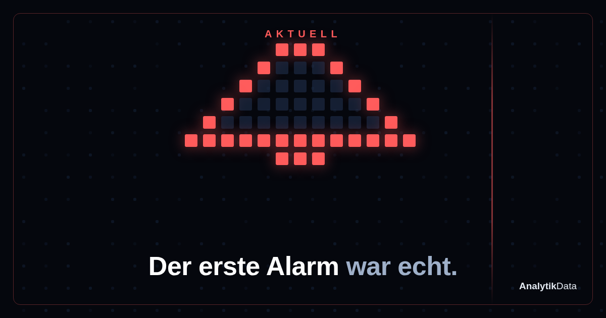 Der erste Alarm kam nach neunzig Sekunden — und war echt