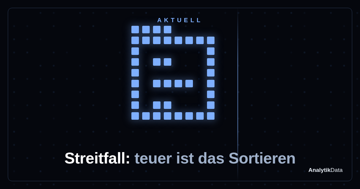 Dot-Matrix-Werk: Streitfall: teuer ist das Sortieren (Querformat B)