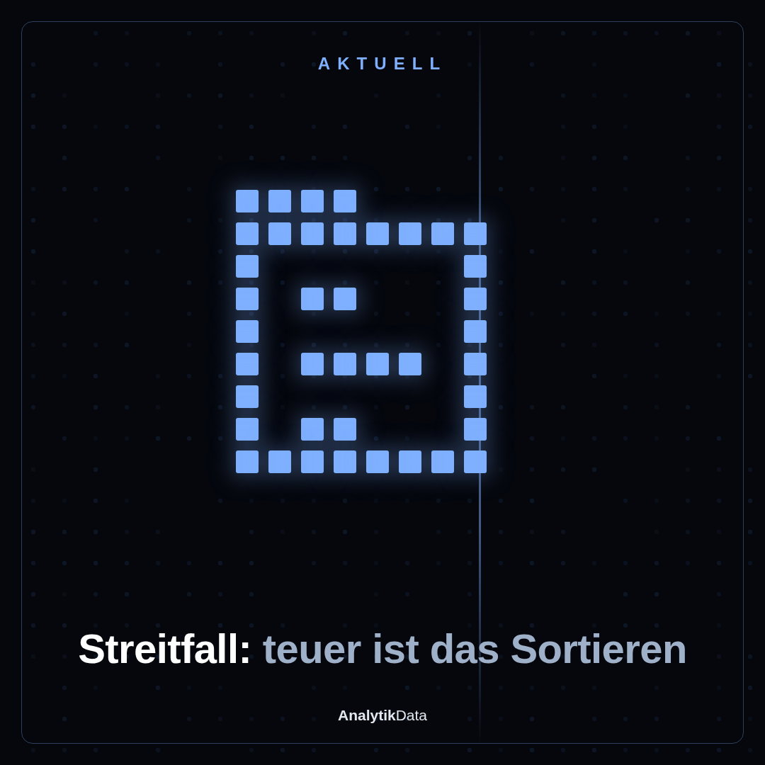 Dot-Matrix-Werk: Streitfall: teuer ist das Sortieren (Quadrat)