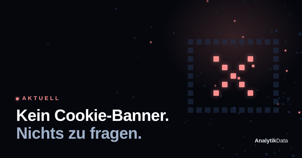 Dot-Matrix-Piktogramm zum Beitrag: Diese Website hat keinen Cookie-Banner