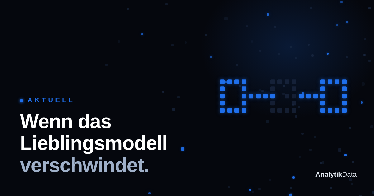 Dot-Matrix-Piktogramm zum Beitrag: Wenn das Lieblingsmodell verschwindet