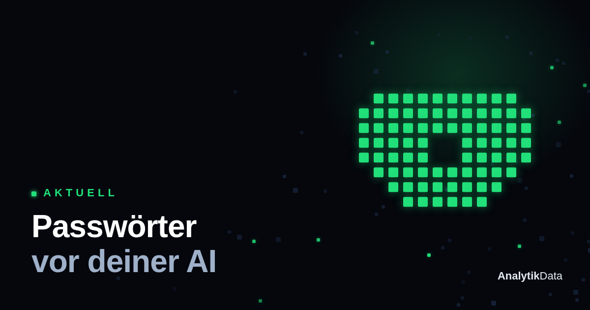 Dot-Matrix-Werk: Passwörter vor deiner AI (Querformat A)