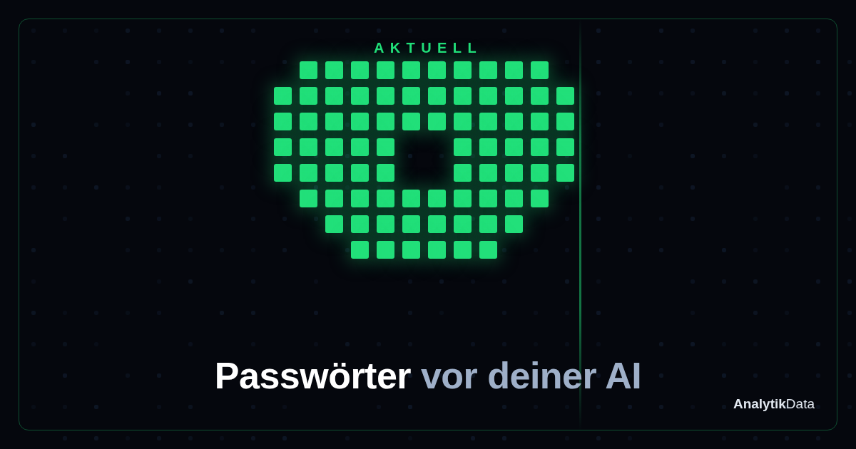 Dot-Matrix-Werk: Passwörter vor deiner AI (Querformat B)