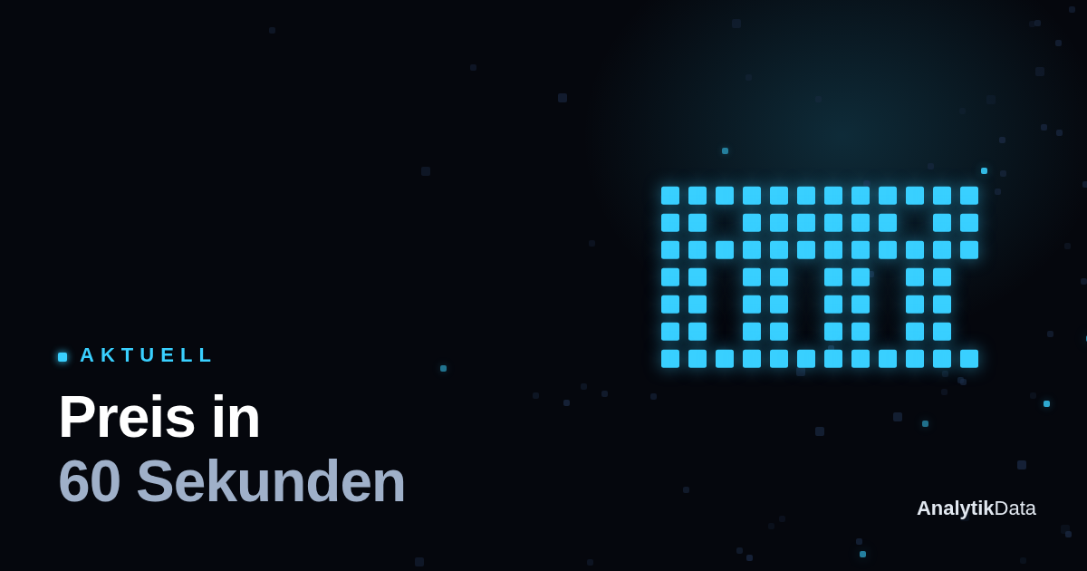 Dot-Matrix-Werk: Preis in 60 Sekunden (Querformat A)