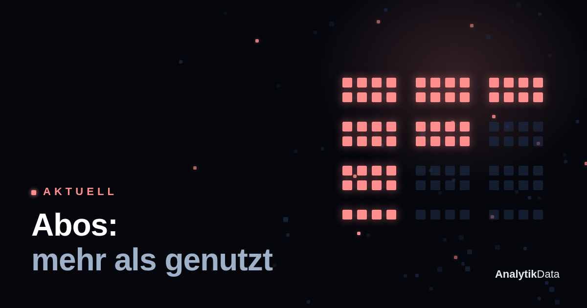 Dot-Matrix-Werk: Abos: mehr als genutzt (Querformat A)