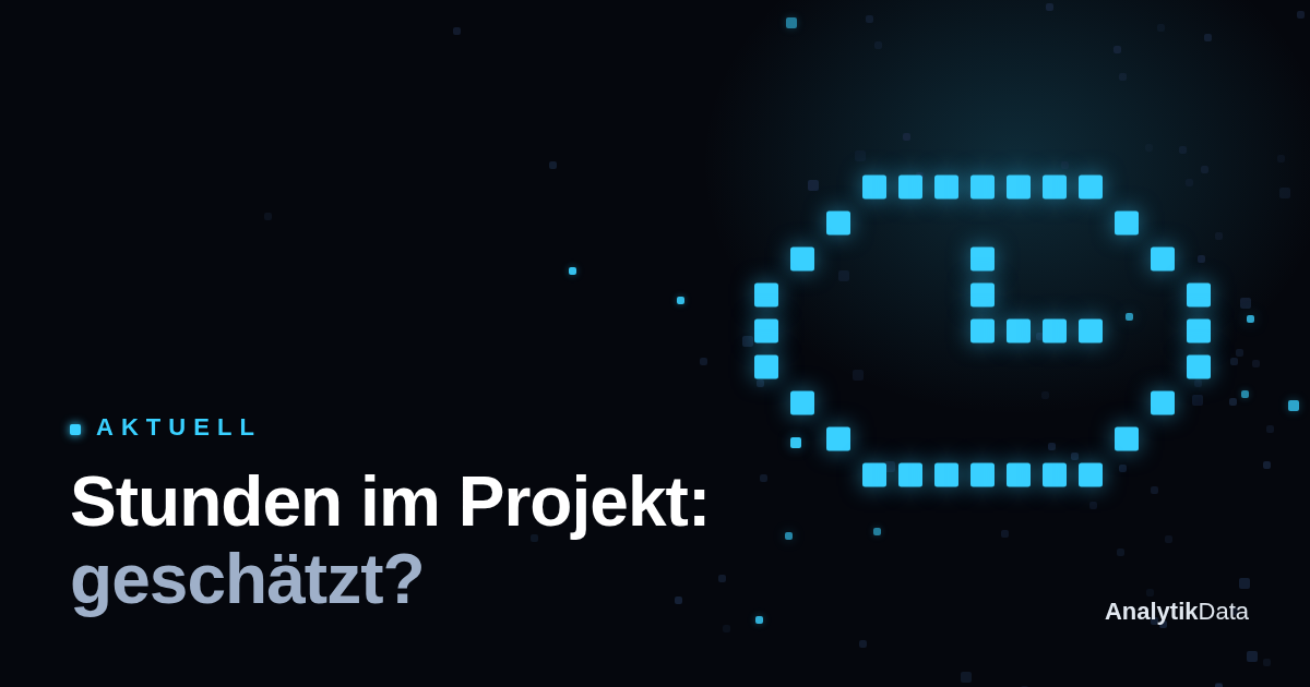 Wie viele Stunden stecken in deinem letzten Projekt? Rate, dann schau nach.