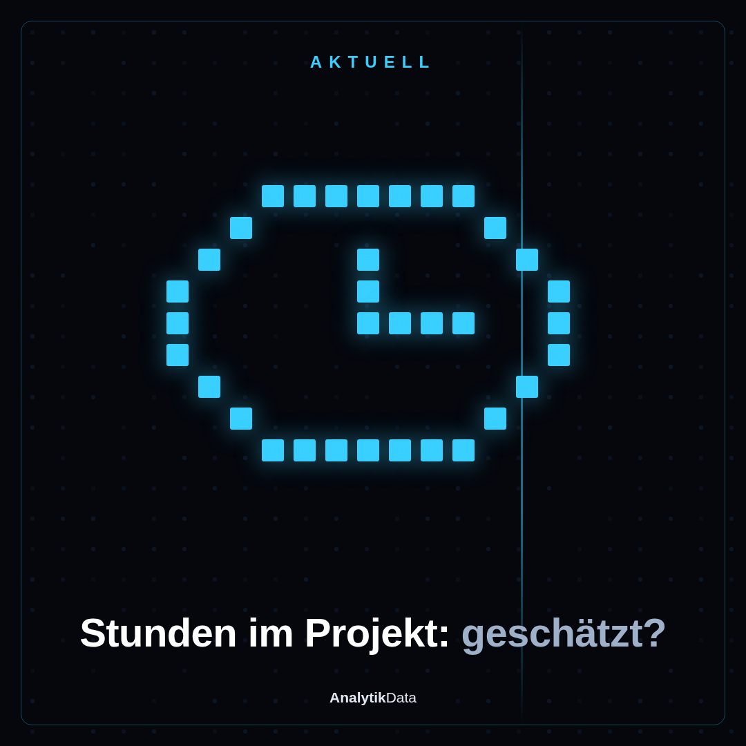 Wie viele Stunden stecken in deinem letzten Projekt? Rate, dann schau nach.