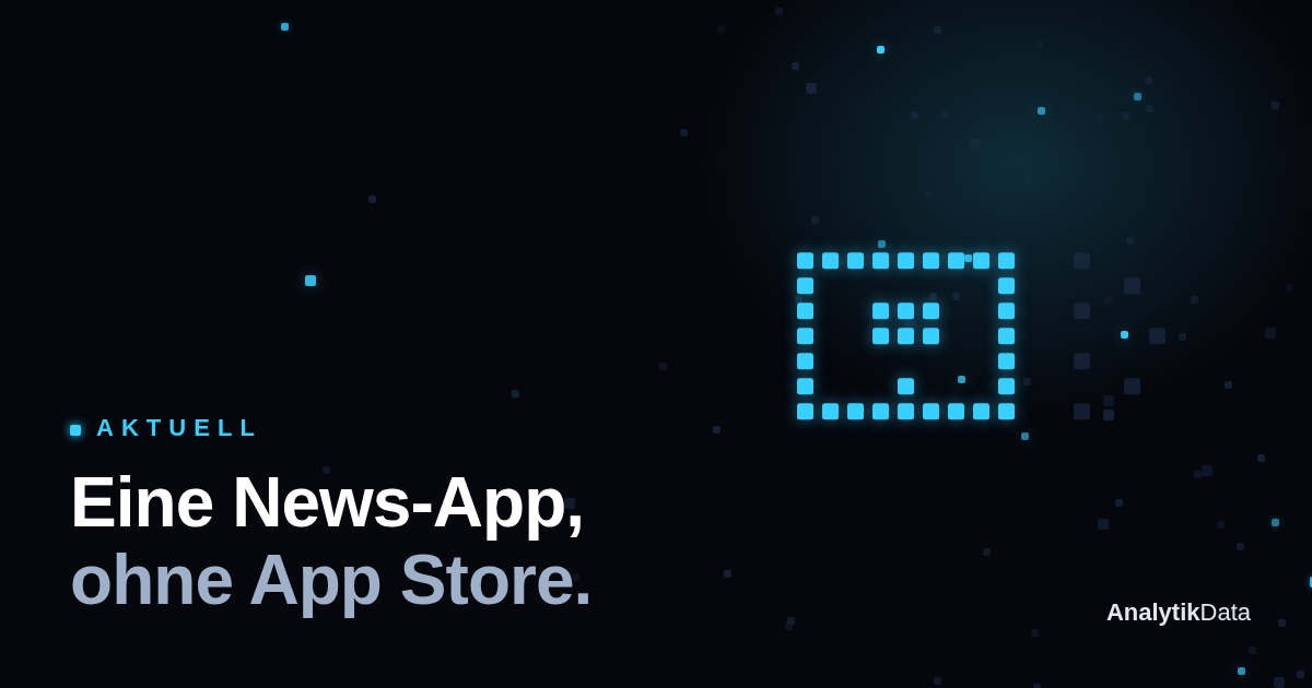 Dot-Matrix-Piktogramm zum Beitrag: Eine News-App ohne App Store — gebaut an einem Abend