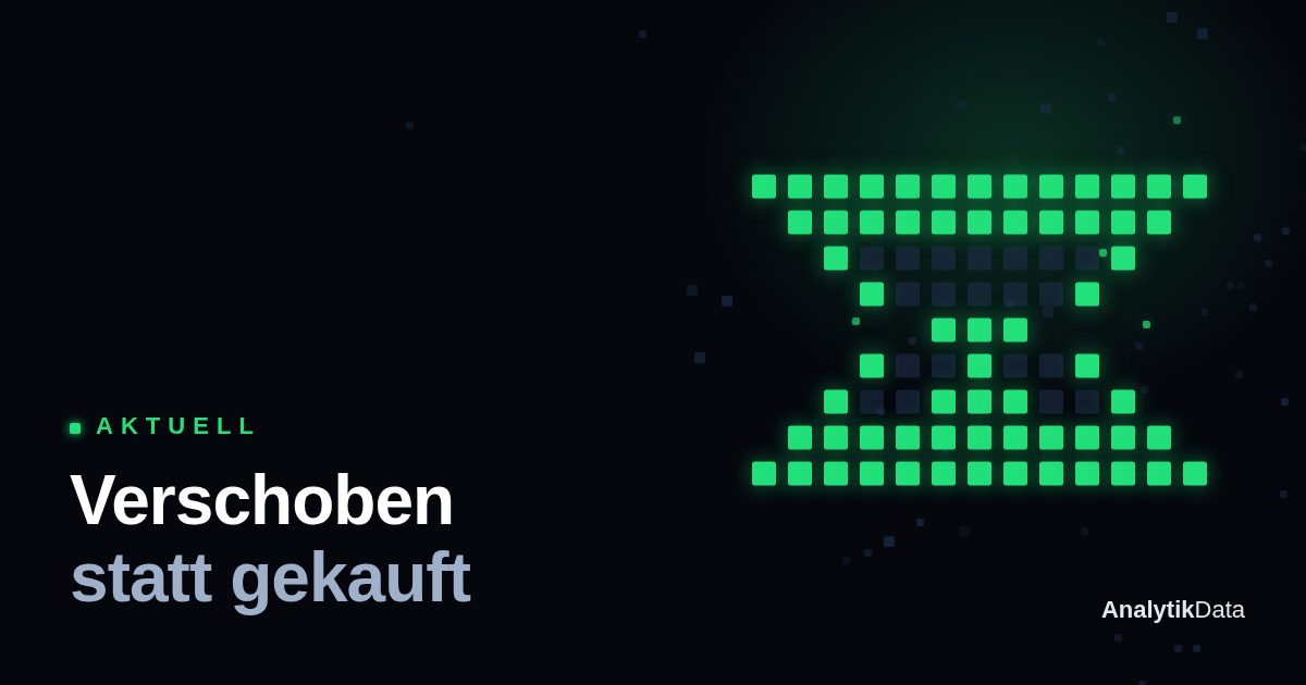 Die beste Anschaffung ist manchmal die, die du verschiebst.