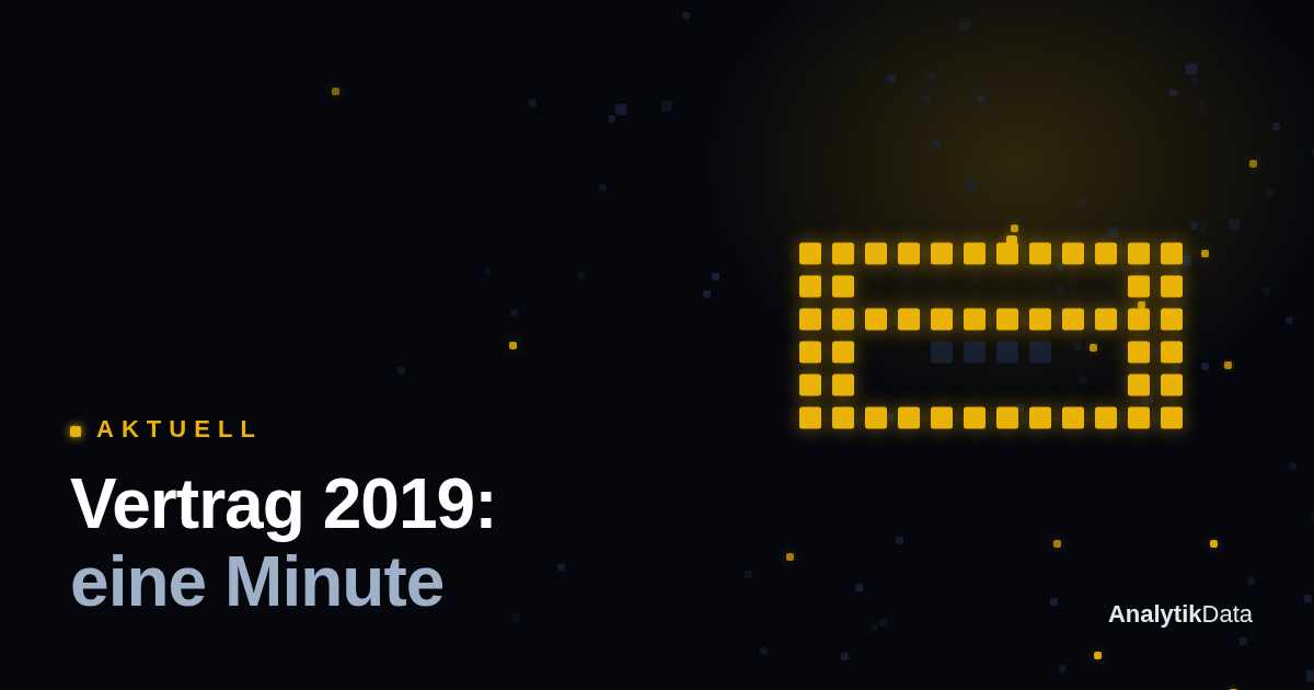 Dot-Matrix-Werk: Vertrag 2019: eine Minute (Querformat A)
