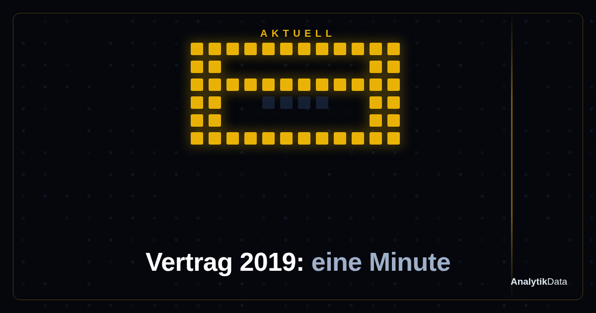 Dot-Matrix-Werk: Vertrag 2019: eine Minute (Querformat B)