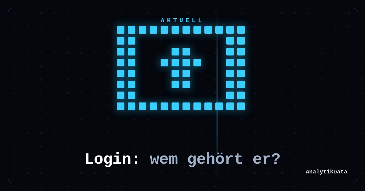 Dot-Matrix-Werk: wem-gehoert-der-login (Querformat B)