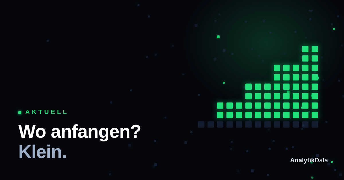 Wo fängt deine Firma mit AI an? Klein.
