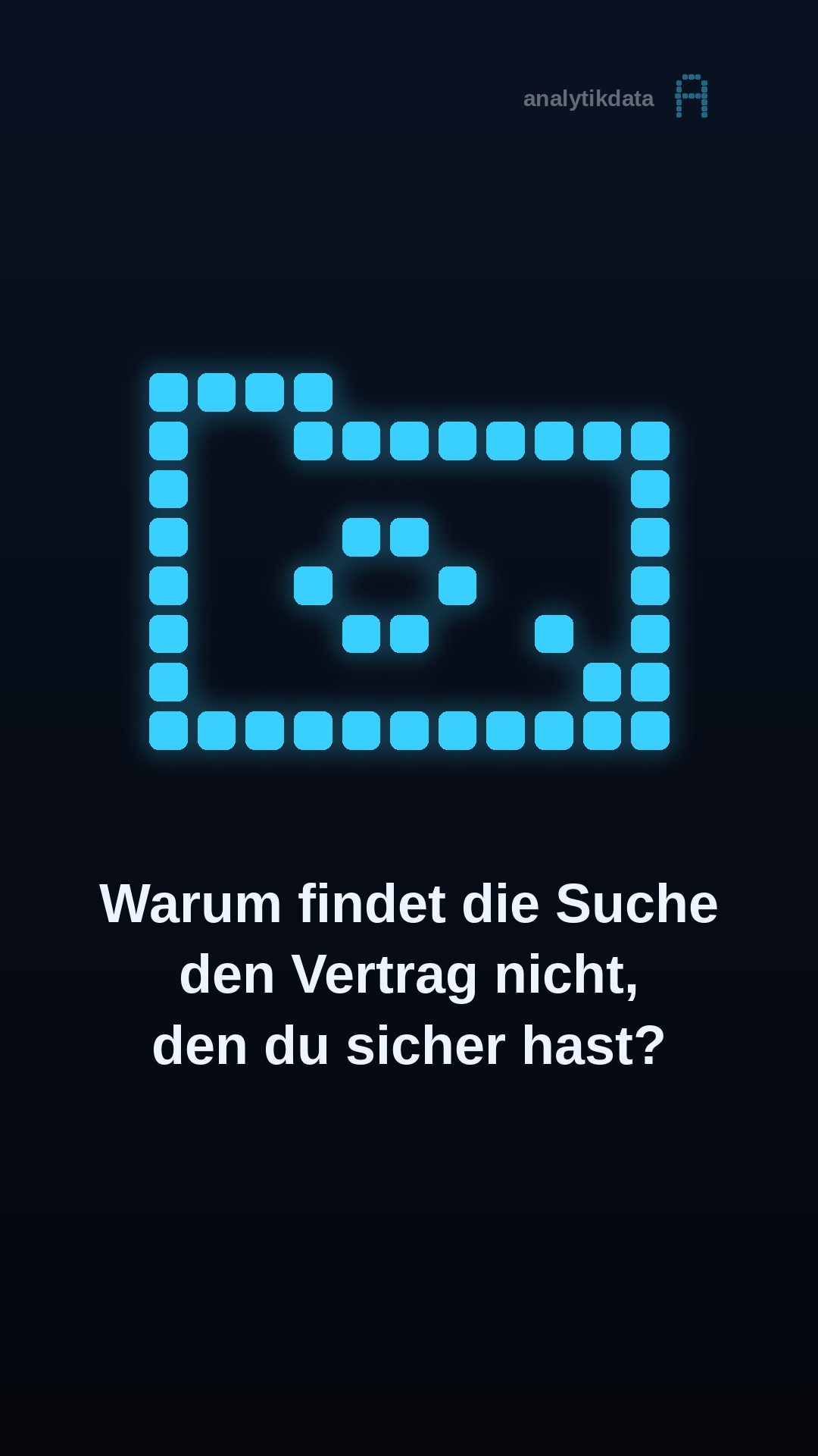Dot-Matrix-Werk: Warum findet die Suche den Vertrag nicht, den du sicher hast?