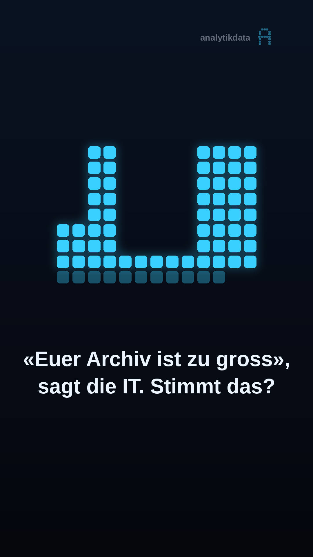 Dot-Matrix-Werk: Euer Archiv ist zu gross, sagt die IT. Stimmt das?