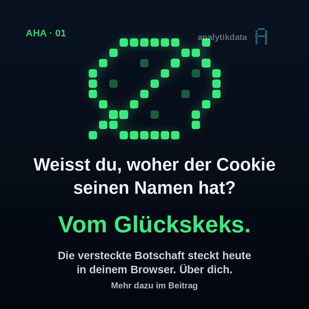Dot-Matrix-Werk: Weisst du, woher der Cookie seinen Namen hat?