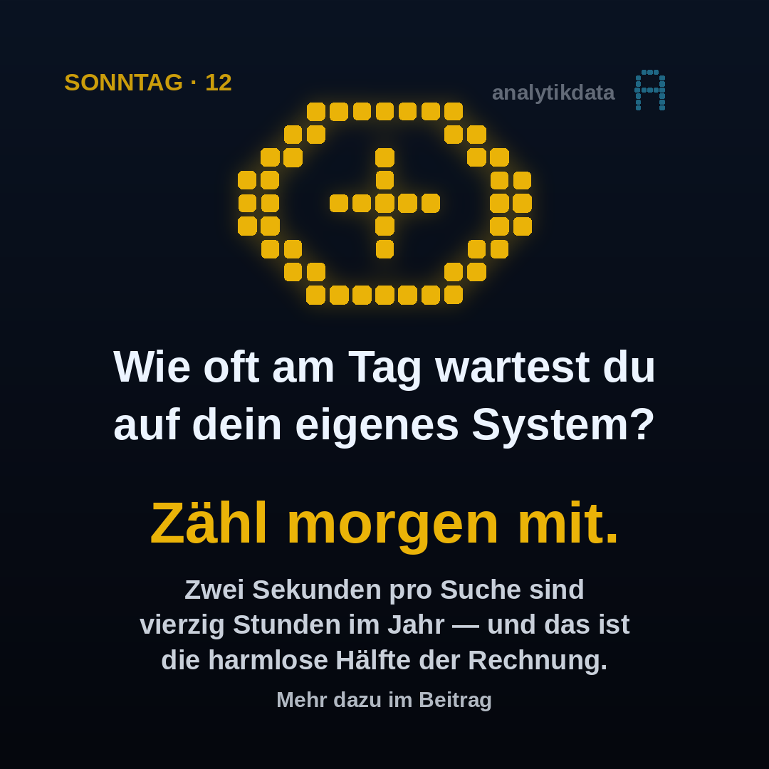 Dot-Matrix-Werk: Wie oft am Tag wartest du auf dein eigenes System?
