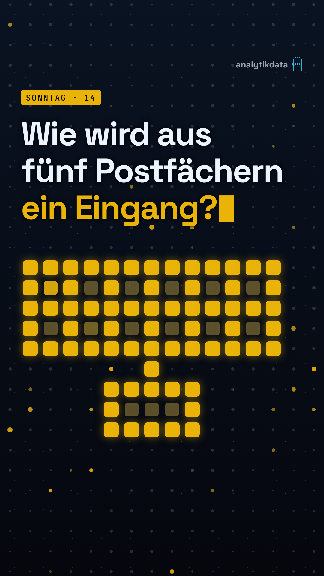 Dot-Matrix-Werk: Wie wird aus fünf Postfächern ein Eingang?