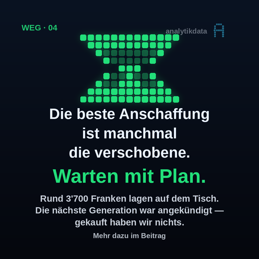 Dot-Matrix-Werk: Die beste Anschaffung ist manchmal die verschobene.
