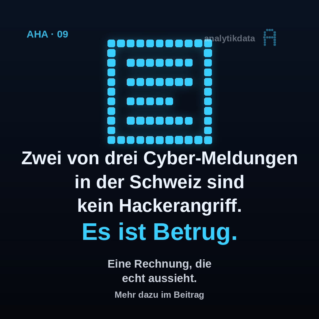 Dot-Matrix-Werk: Zwei von drei Cyber-Meldungen in der Schweiz sind kein Hackerangriff.