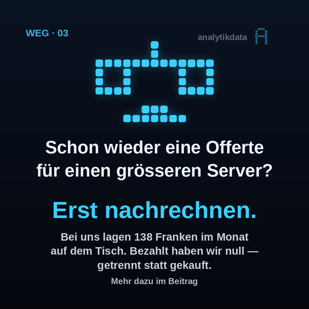 Dot-Matrix-Werk: Schon wieder eine Offerte für einen grösseren Server?