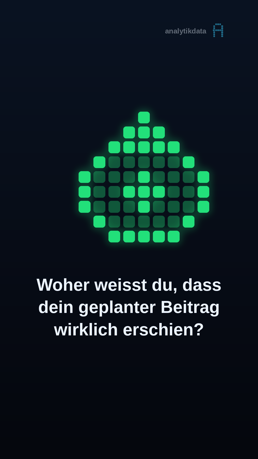 Dot-Matrix-Werk: Woher weisst du, dass dein geplanter Beitrag wirklich erschienen ist?