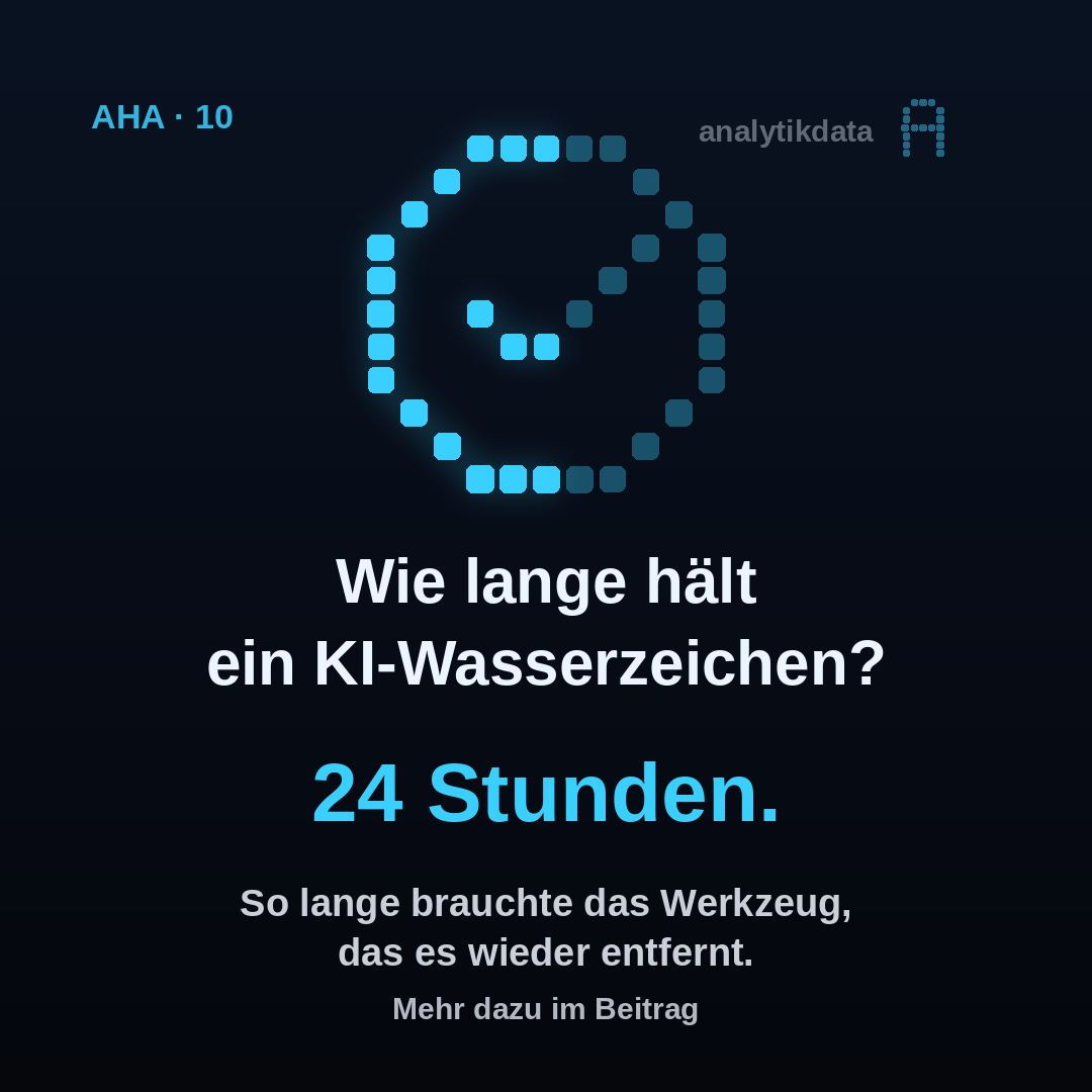 Dot-Matrix-Werk: Wie lange hält ein KI-Wasserzeichen?